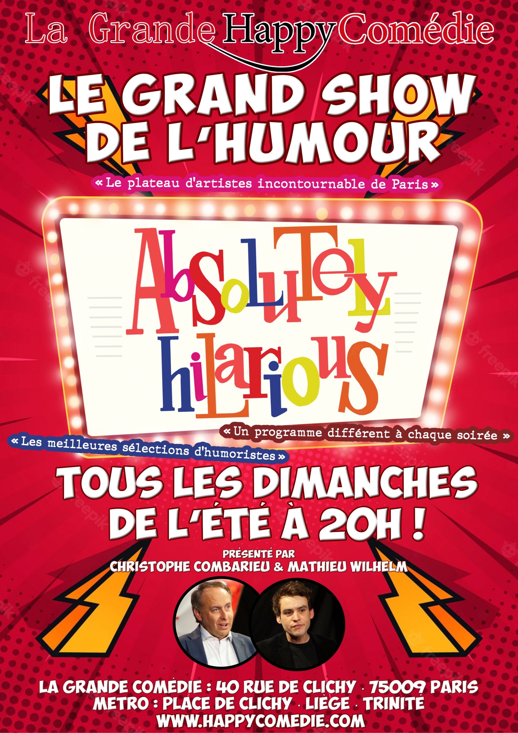 Affiche du spectacle : Absolutely Hilarious